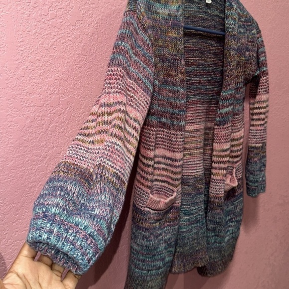 GAP (KIDS) Multicolored 3/4 Sleeve Cardigan Size M (8) - Picture 4 of 6